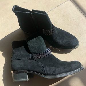 Charls and Keith black Ankle Chelsea Booties in suede